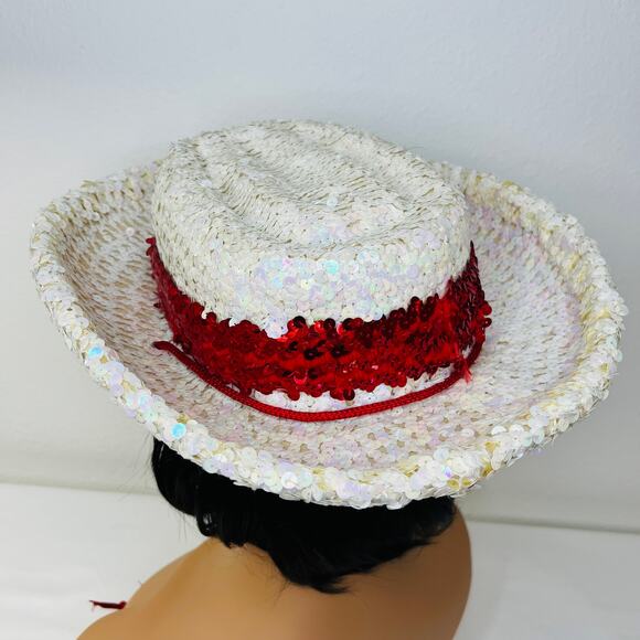 Vintage Floyette Originals Dallas Sequin Hat Dance Drill Team Small Cowboy Style main image 6